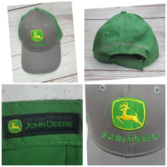 Rare John Deere Frontline AG Solutions Strap Back Hat - Picture 1 of 8